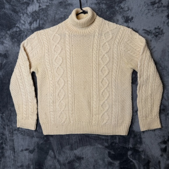 Vintage Polo Ralph Lauren Fisherman Hand Knit Wool Cable Knit Long Sleeve XL